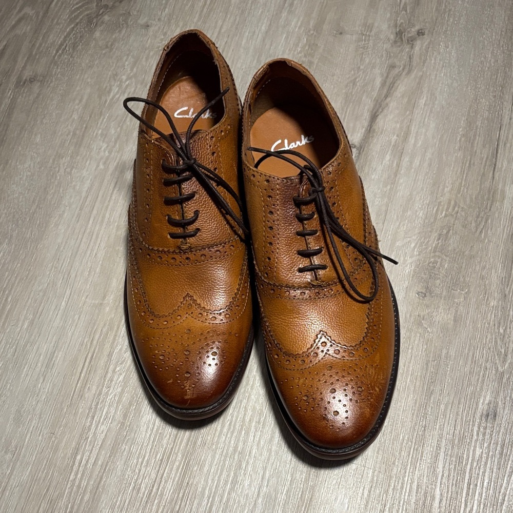 Clarks Men's Brown Leather Brogue Derbys